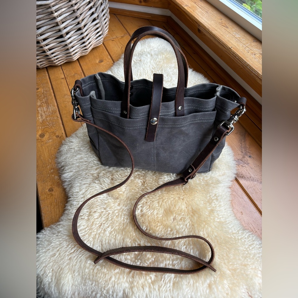 Wheeler Waxed Canvas and Leather Tool Bag - Picture 2 of 13